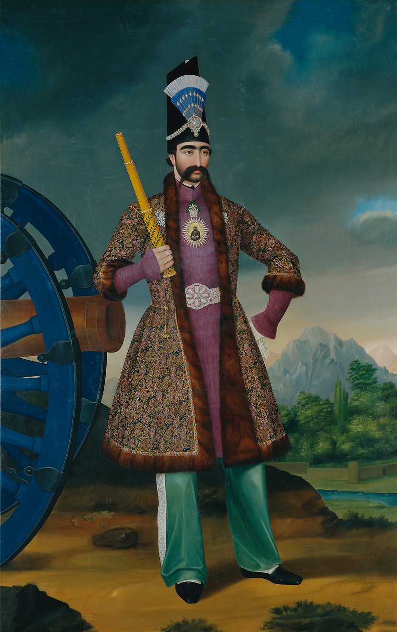 波斯国王纳赛尔-阿丁-沙赫，约 1860-70 年（布面油画） 作者 