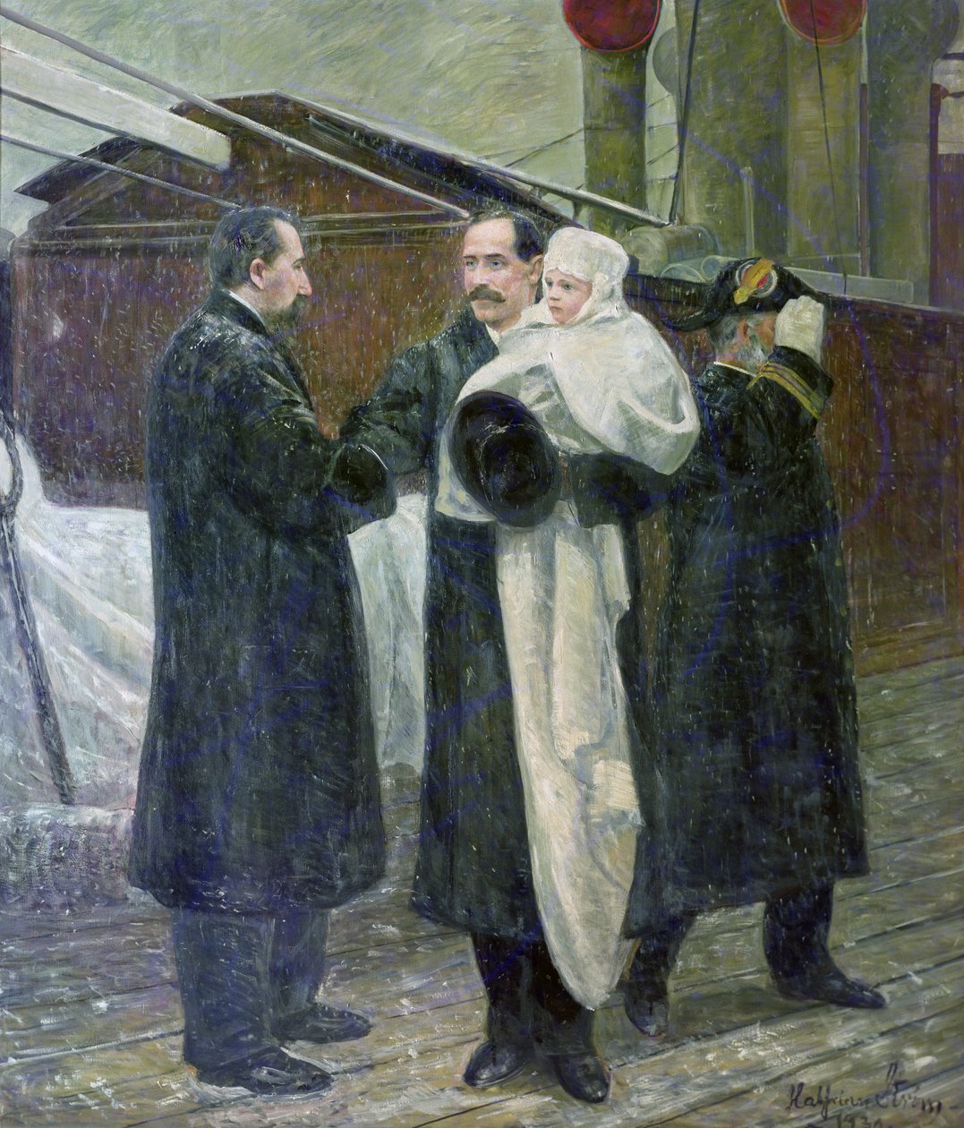 1905 年哈康国王在挪威土地上 作者 哈夫丹·弗里斯约夫·斯特罗姆