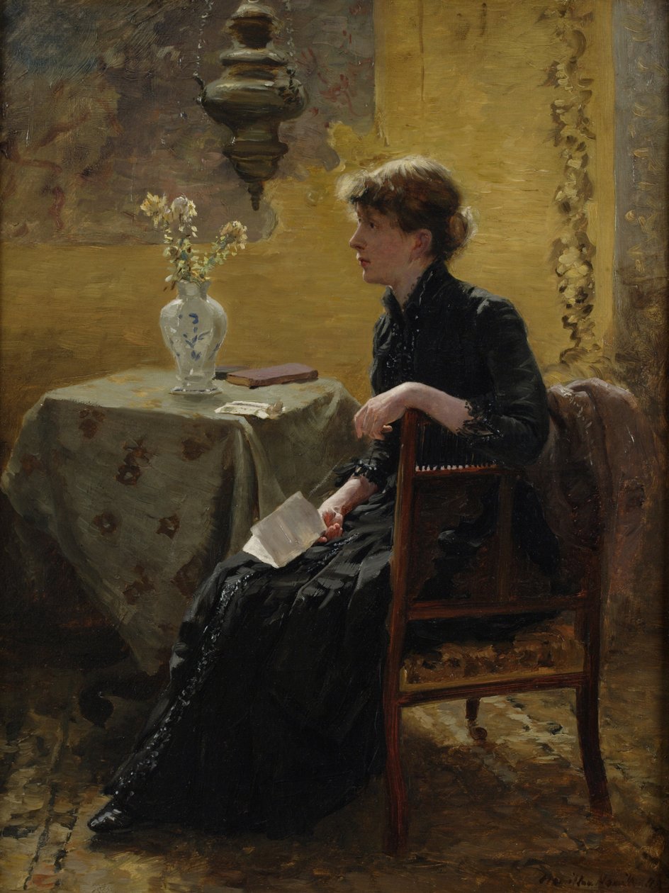 黑衣女郎，1889年 作者 汉密尔顿