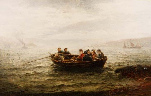 走锁的路去教堂（布面油画） 作者 汉密尔顿·麦卡勒姆（Hamilton Macallum）