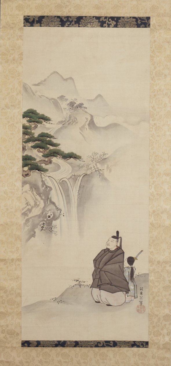 建筑之诗（绢本水墨和彩色） 作者 花房伊藤