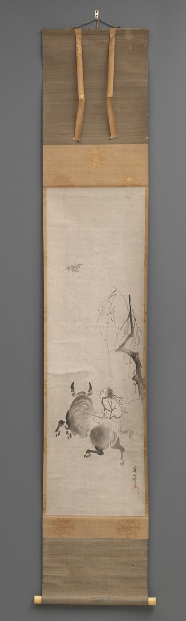 Bull and Rider, early 17th-late 19th century (Hanging scroll: ink on paper) 作者 花房伊藤
