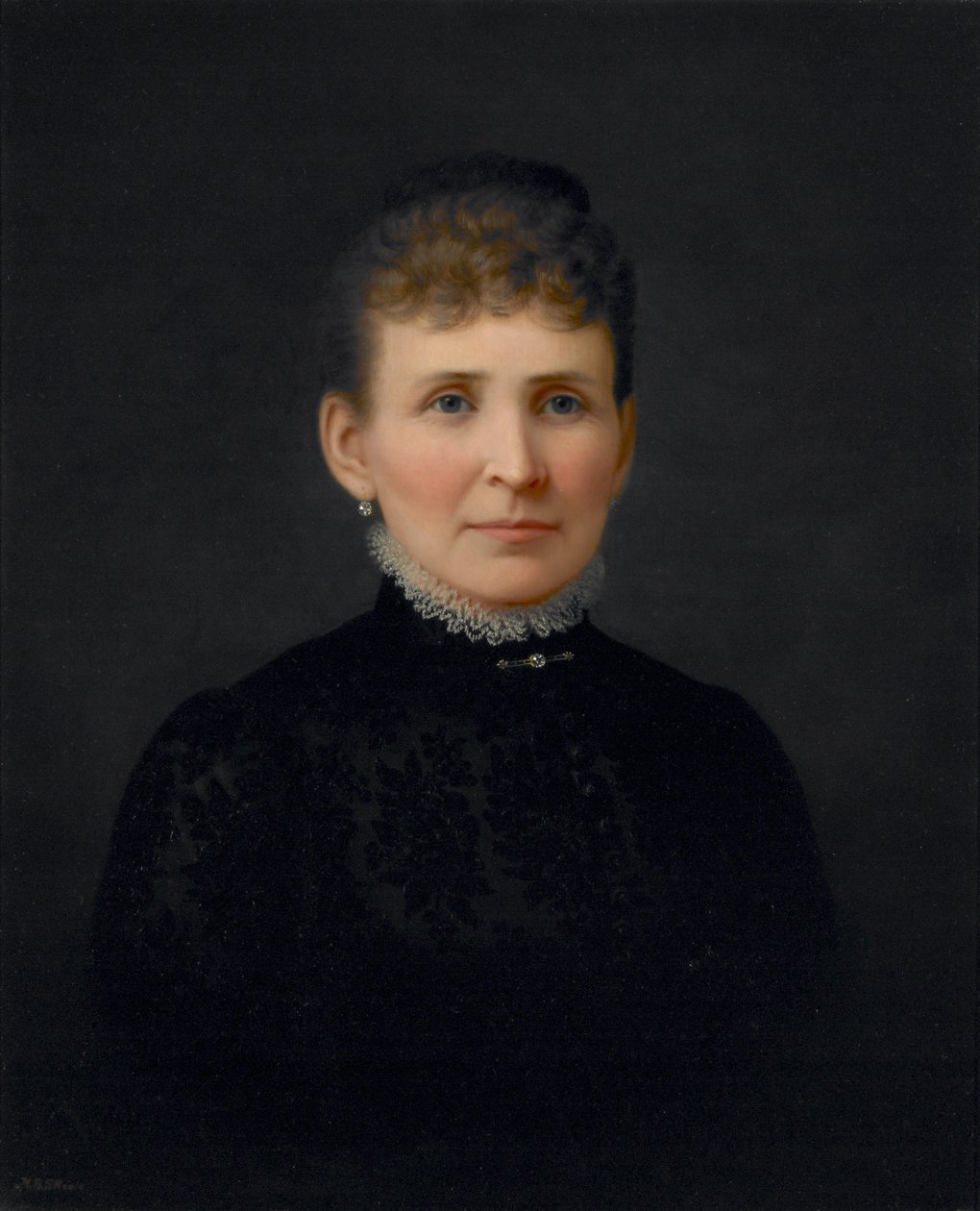 妇女肖像》，约 1886 年（布面油画） 作者 汉娜·布朗·斯基尔