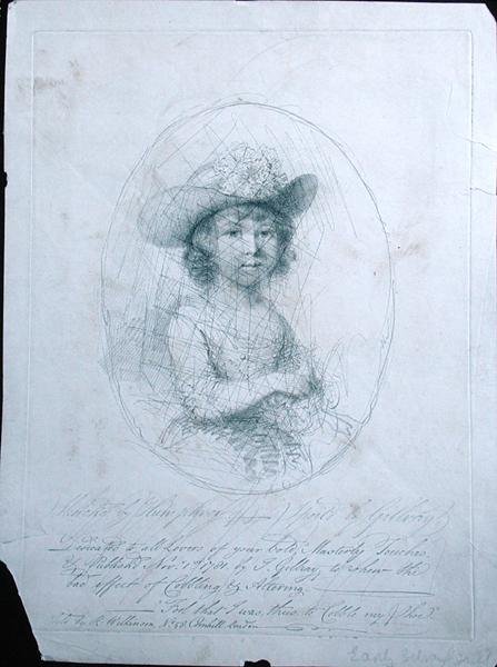 一幅素描，被詹姆斯-吉雷（1757-1815）糟蹋了 1781年（纸上银点）。 作者 汉娜·汉弗莱（Hannah Humphrey）