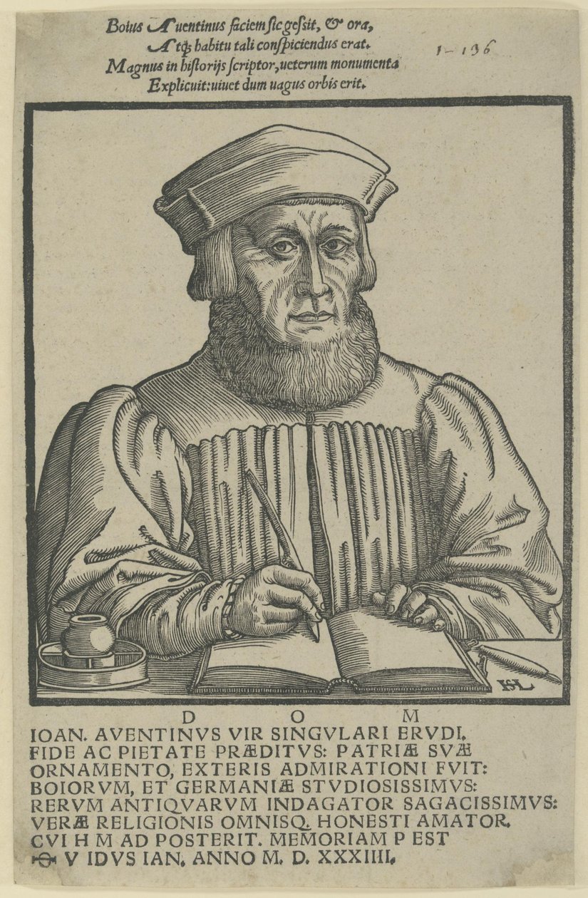 Ioannes Aventinus - dedicatio Annalium Boiorum 作者 汉斯劳滕萨克