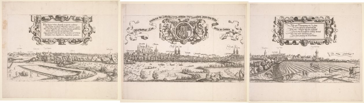纽伦堡全景，1552年。 作者 汉斯·塞巴尔德·劳滕萨克