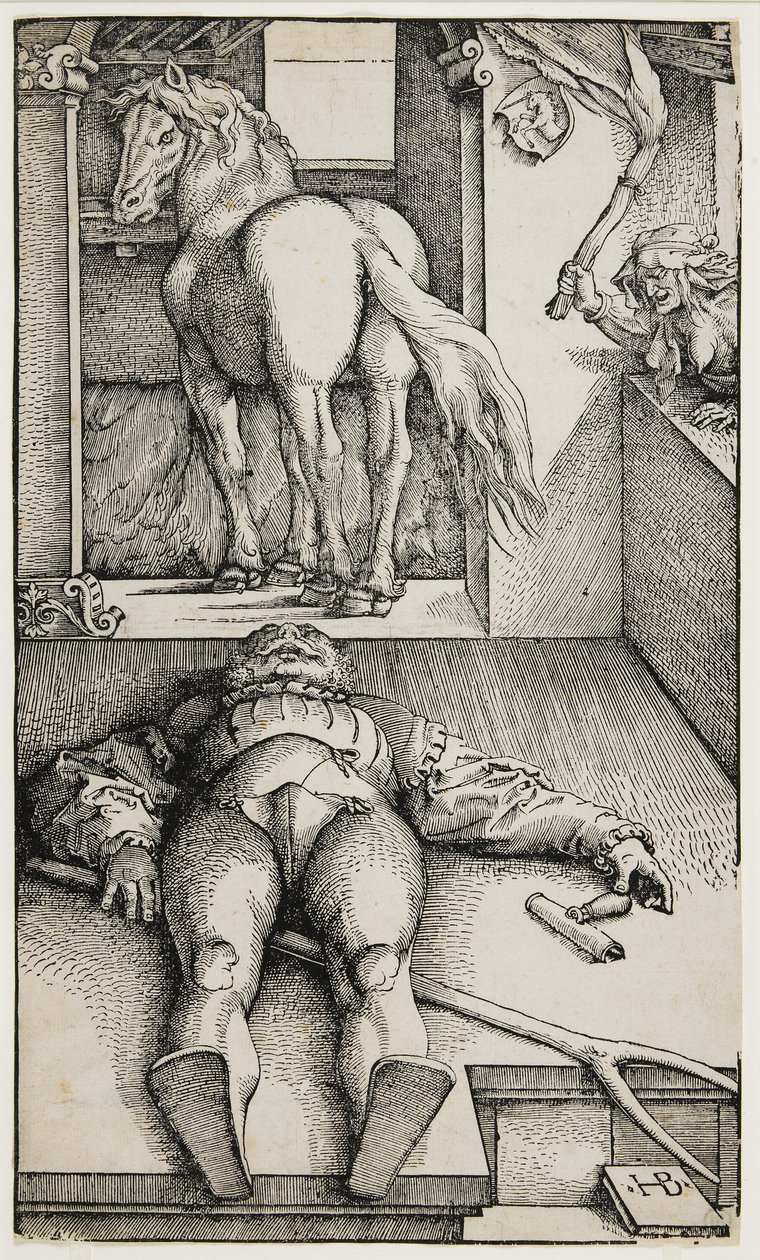 迷惑的新郎，c。 1544 作者 汉斯·巴尔登·格里恩