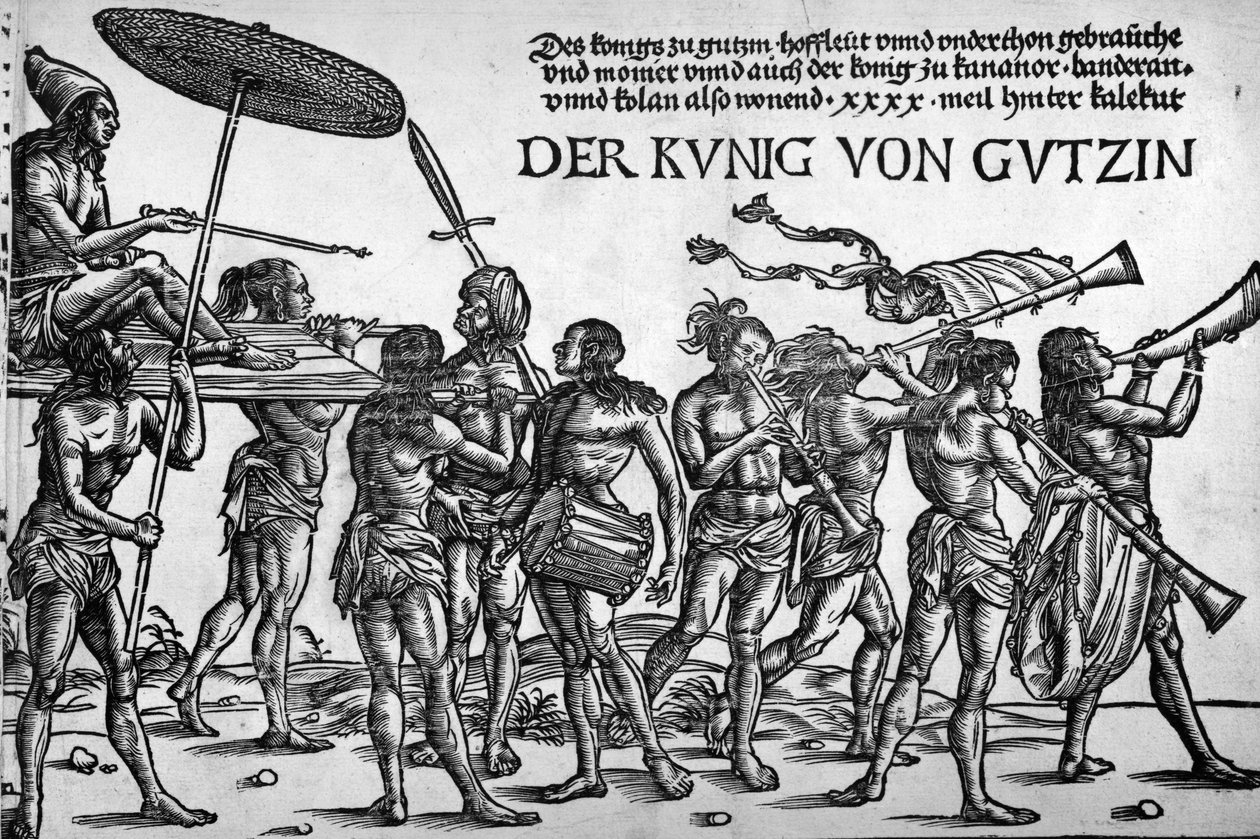 Gutzin的Kunig，由Georg Glockendon制作的印刷品，1511年 作者 汉斯·伯格克米尔
