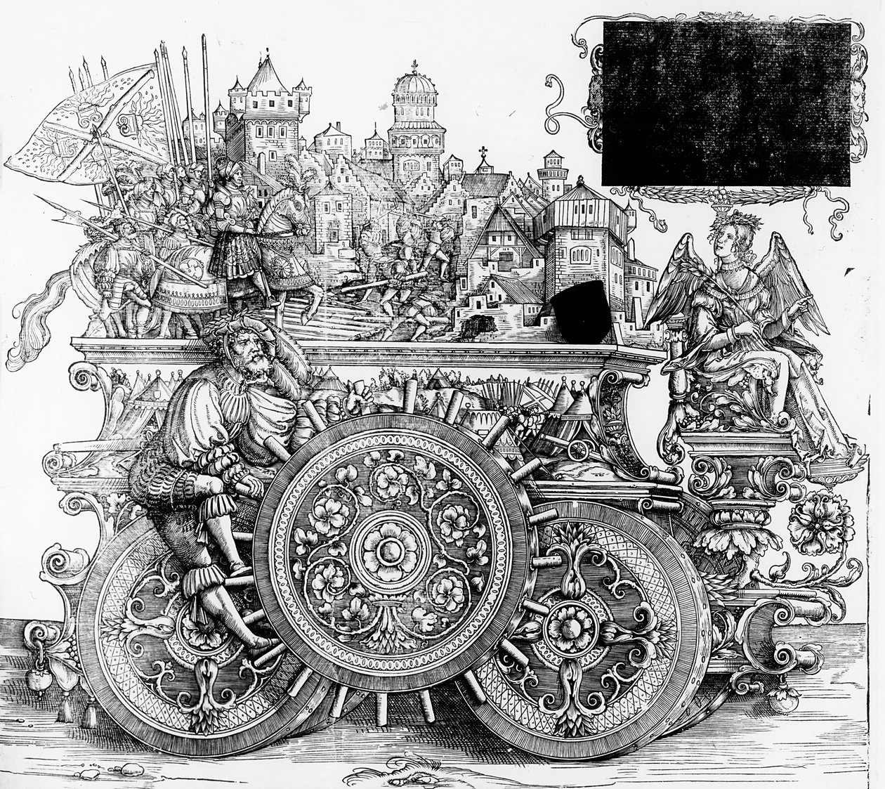 马克西米利安的凯旋游行场景，第1516-18页 作者 汉斯·伯格克米尔