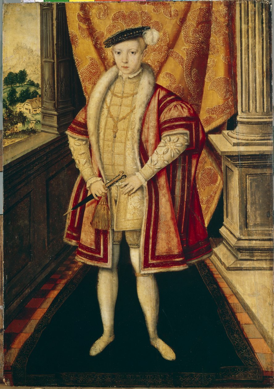 爱德华六世国王的肖像，c.1547 作者 汉斯·埃沃思（Hans Eworth）或尤沃兹（Ewoutsz）