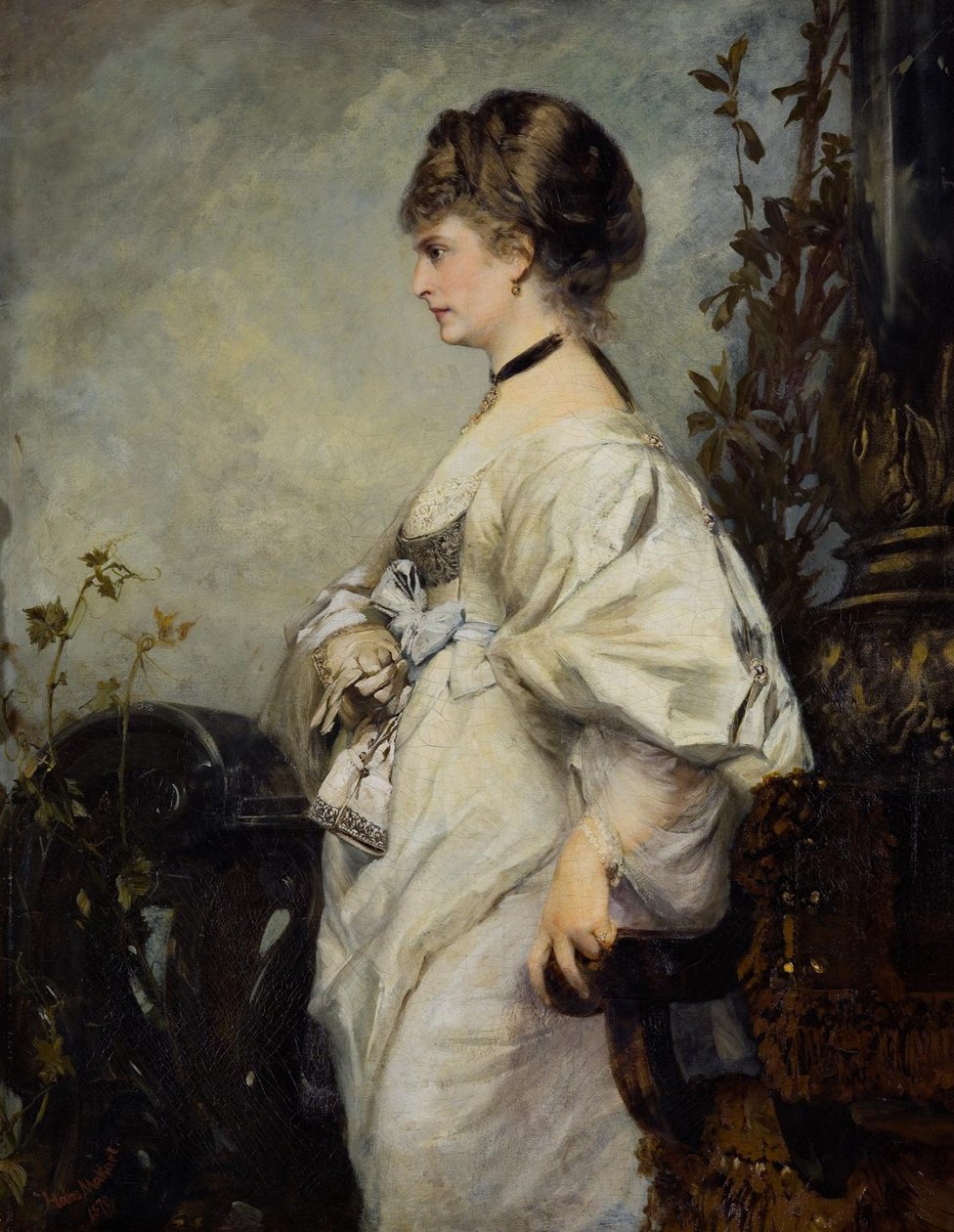 Magdalena PlachnEnglish：肖像Magdalena Plachn 作者 汉斯·马卡特（Hans Makart）