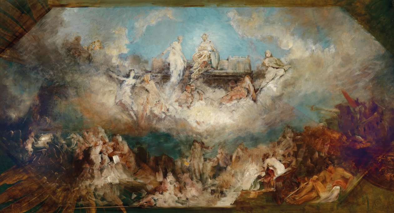 Nibelungenhort在莱茵河沉没 作者 汉斯·马卡特（Hans Makart）
