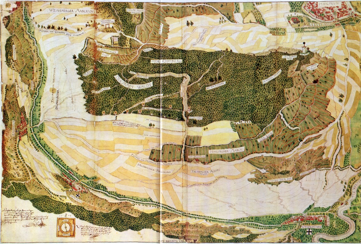 海尔布隆及其东部环境于1578年 作者 汉斯·彼得·埃伯林