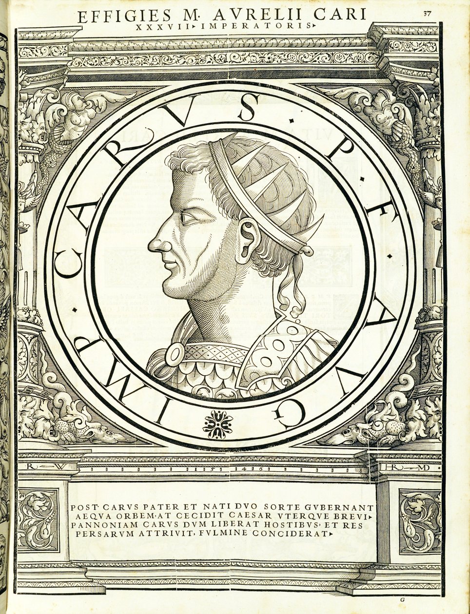 亲爱的，从东，西鲁道夫Wyssenbach，由Andreas盖斯纳，苏黎世，1559 WO印古钱币，雕刻最真实的图像的罗马皇帝 作者 汉斯·鲁道夫·曼努埃尔·德意志