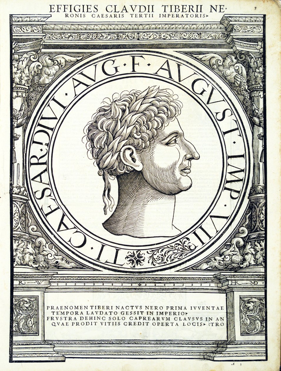 提比略，尼禄，从古钱币，由鲁道夫Wyssenbach雕刻，由Andreas汉伯格，Zuric印刷罗马东部和西部最真实的图像的主将 作者 汉斯·鲁道夫·曼努埃尔·德意志