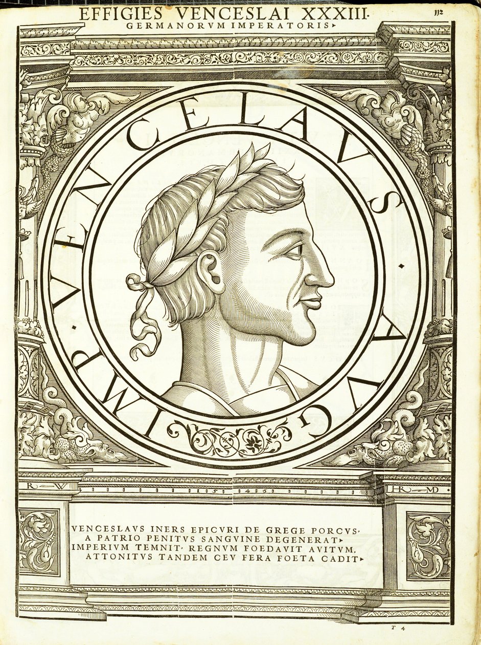 Vuenzeslaus，从罗马东，西方最真实的古钱币的图像，雕刻鲁道夫Wyssenbach，由Andreas盖斯纳，苏黎世印刷的主将， 作者 汉斯·鲁道夫·曼努埃尔·德意志