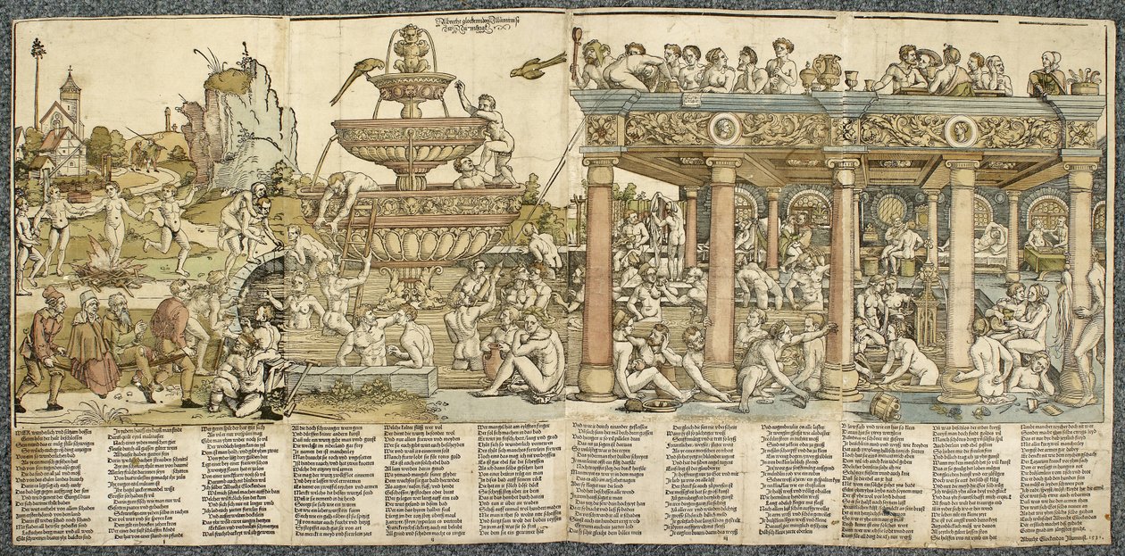 青年之泉，1531年（木刻，四块印刷） 作者 汉斯·塞巴尔德·贝汉姆