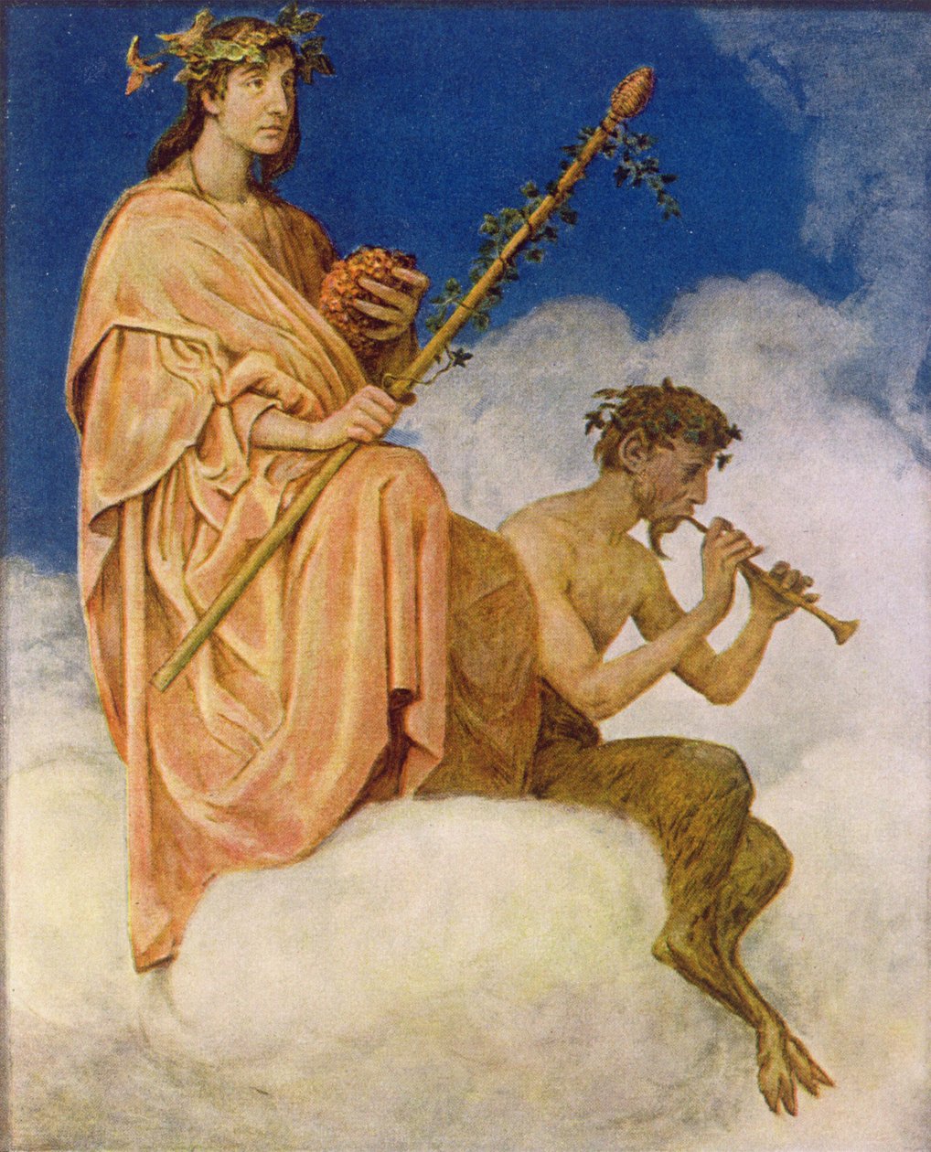 十月，来自&39;Festkalender&39;的插图发表在莱比锡c.1910 作者 汉斯·托马