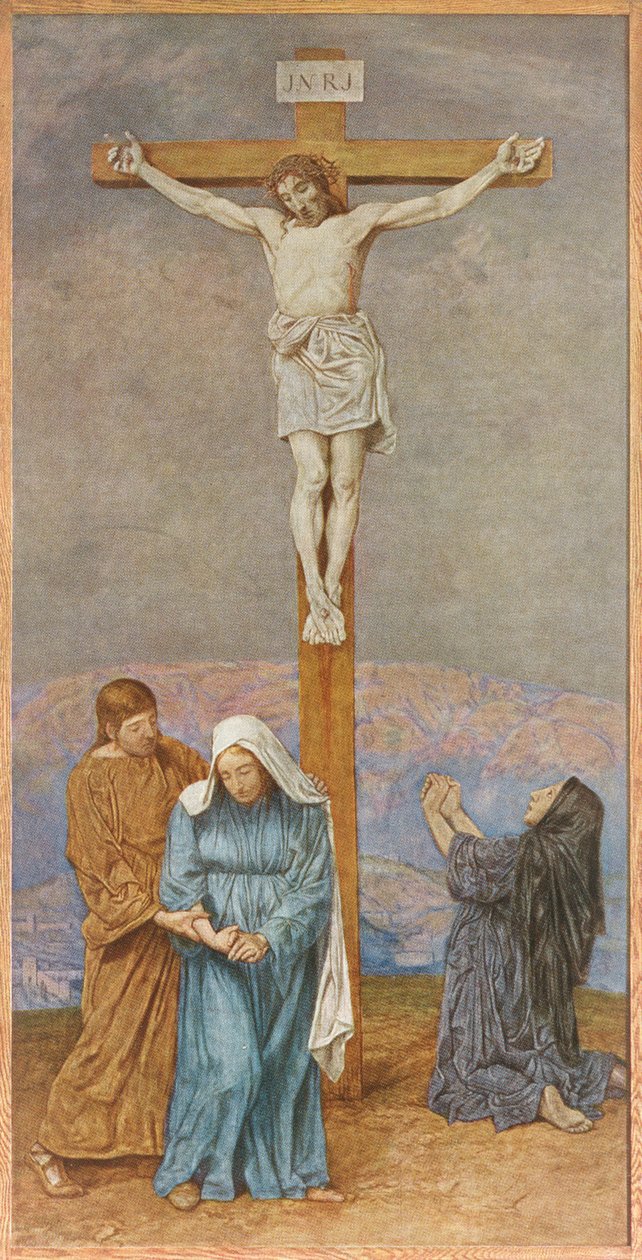 The Crucifixion，Festkalender的插图发表于莱比锡c.1910 作者 汉斯·托马