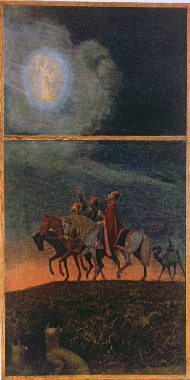 The Three Magi，来自&39;Festkalender&39;的插图，发表在Leipzig c.1910 作者 汉斯·托马