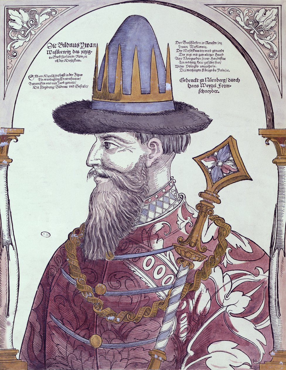 Ivan IV（1530-84）the Terrible（彩色木刻） 作者 汉斯·韦格尔