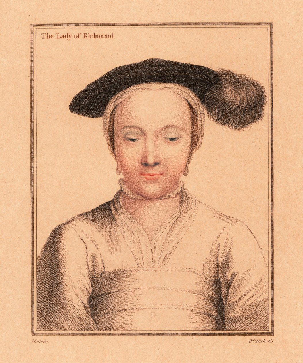 玛丽-菲茨罗伊，里士满和萨默塞特公爵夫人，1812 年（雕刻） 作者 汉斯（后）小霍尔拜因