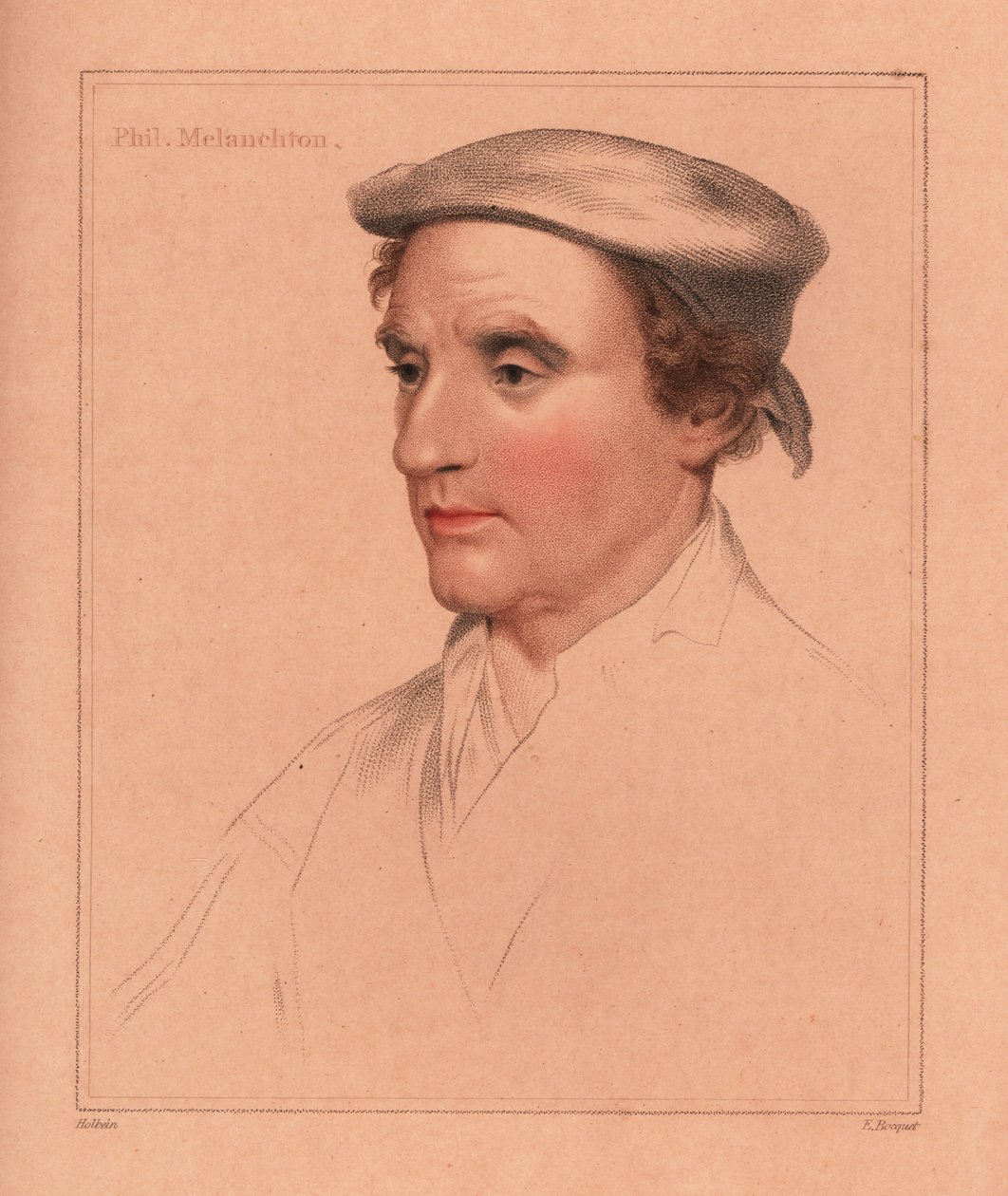 Philip Melanchton 或身份不明的男子，1812 年（雕刻） 作者 汉斯（后）小霍尔拜因