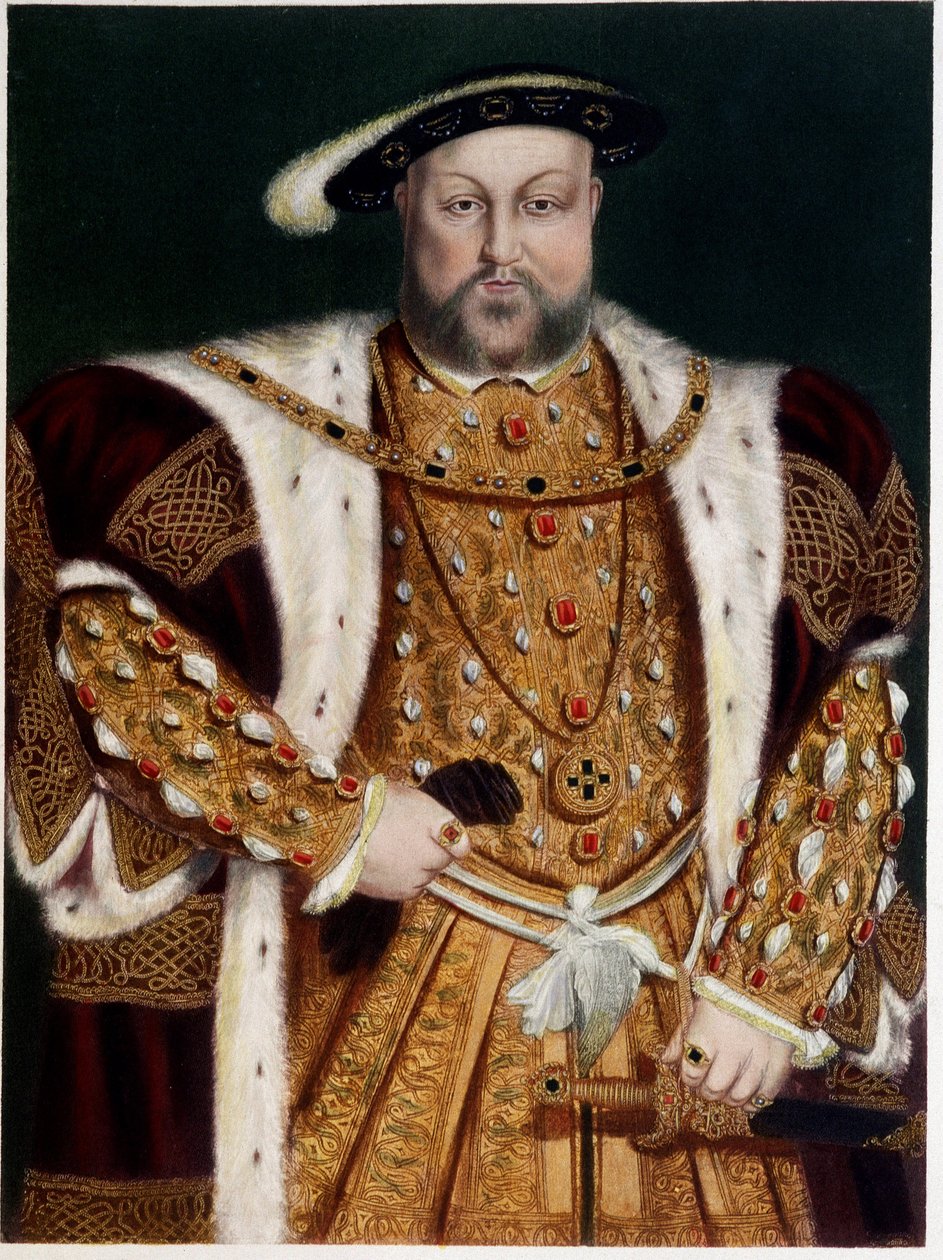 亨利八世的肖像 - 来自 A.P. Holbein，1543 年。 作者 汉斯（后）小霍尔拜因
