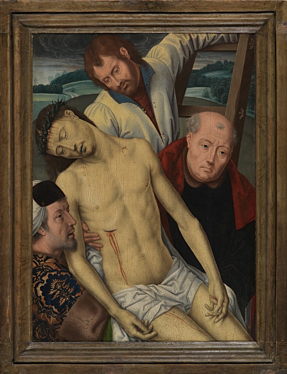 从十字架上下来》，约 1491-1519 年（画板油画） 作者 汉斯·梅姆林