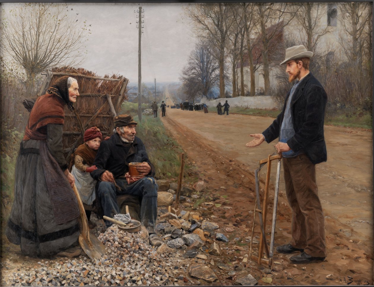 恩Landevej A公路，1893年。 作者 汉斯·安徒生·布伦德基尔德