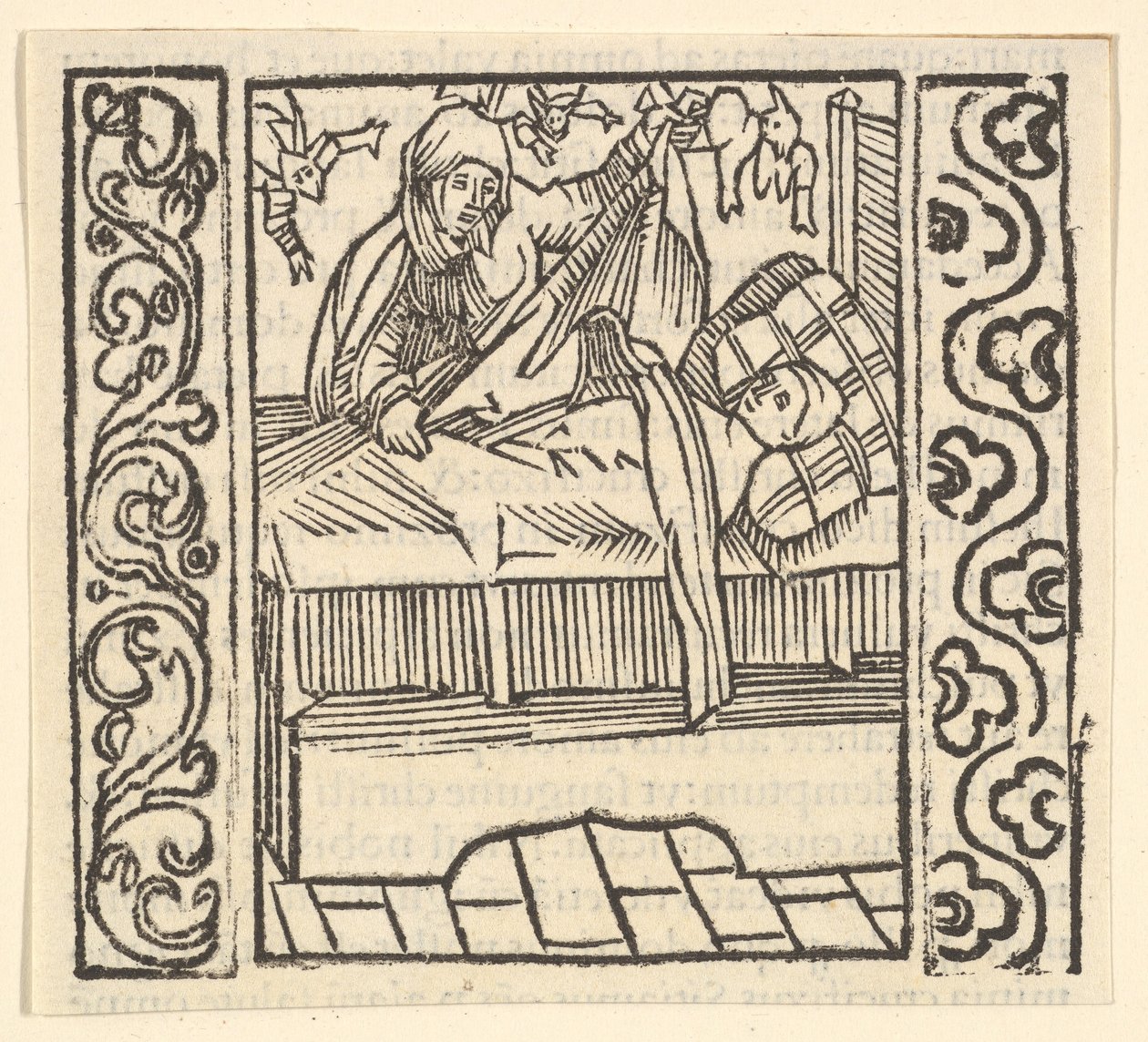 照顾死者，插图来自Speculum Passionis，1507年，1507年。 作者 汉斯·鲍登