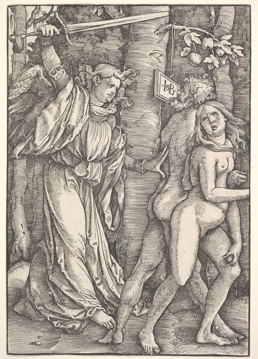 被驱逐出天堂，1514年。 作者 汉斯·鲍登