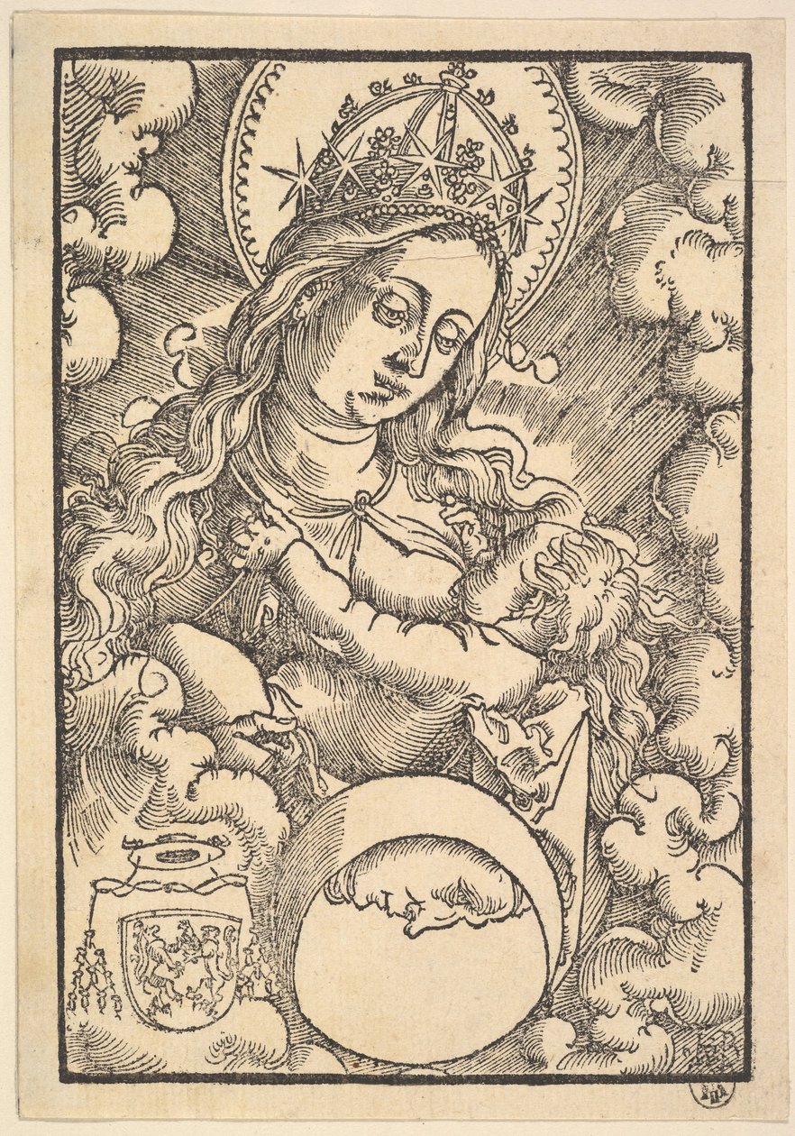 麦当娜Lactans，从Enchiridon诗，1515。 作者 汉斯·鲍登