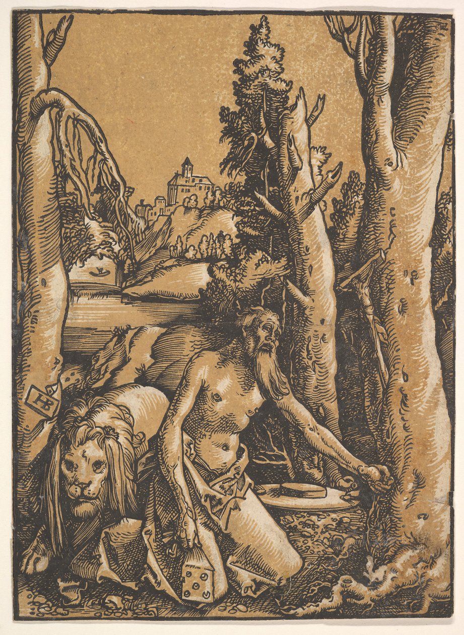沙漠中的圣杰罗姆（ca. 1511。 作者 汉斯·鲍登