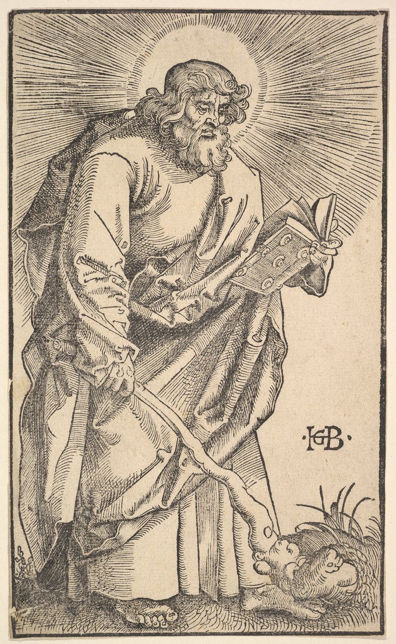 1519年，来自基督和使徒的圣犹大他达修。 作者 汉斯·鲍登