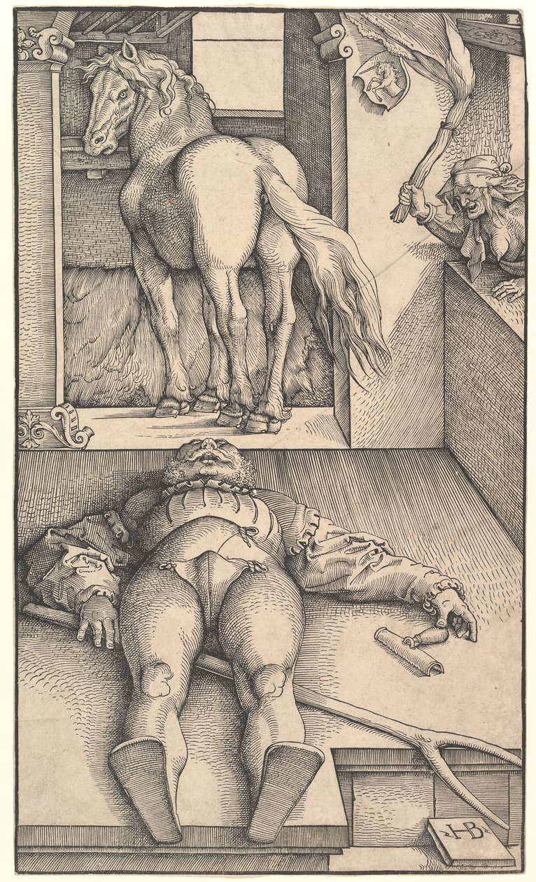 迷惑的新郎，ca。 1544。 作者 汉斯·鲍登