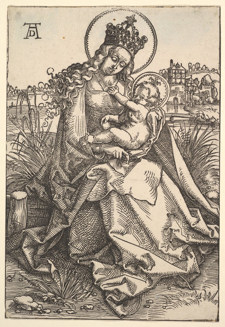 草地银行上的处女，1505年。 作者 汉斯·鲍登