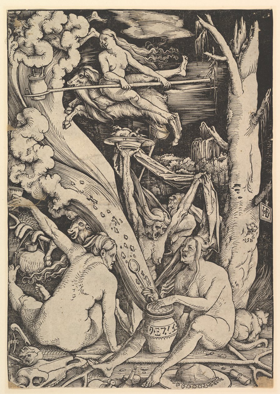 女巫，1510年。 作者 汉斯·鲍登