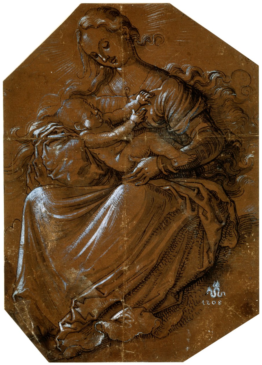 处女和儿童，c1500-1545 作者 汉斯·鲍登