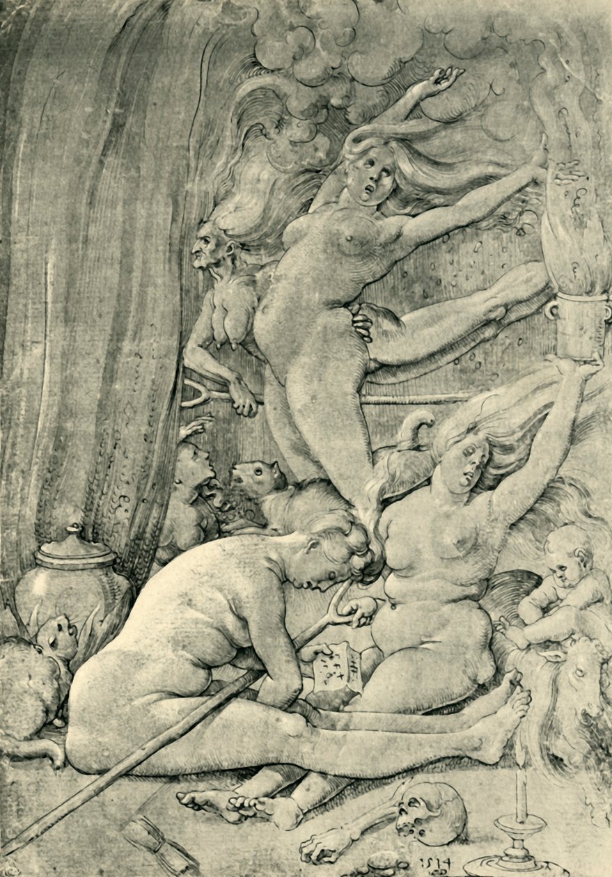 女巫，1514年，1943年。 作者 汉斯·鲍登