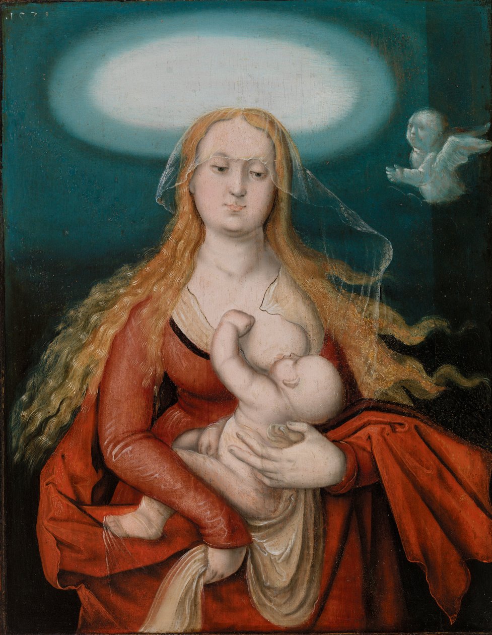 圣母与圣婴 作者 汉斯·鲍登·格里恩 (Hans Baldung)