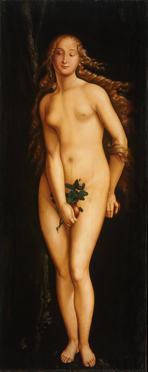 Eve - Peinture de Hans Baldung (1484-1545) - 1525-1526 - 木版油 - 208x83,5 - Szepmuveszeti Muzeum，布达佩斯 作者 汉斯·巴尔登·格里恩