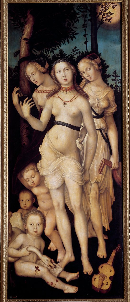 和谐或三恩。 Grien Hans Baldung (1484-1545) Ec. 的绘画。 全部。 作者 汉斯·巴尔登·格里恩