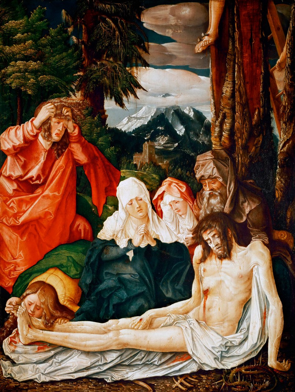 "汉斯-巴尔东（Hans Baldung），又名格里恩（Baldung Grien）（1484-1545 年）的绘画作品《基督哀歌 作者 汉斯·巴尔登·格里恩
