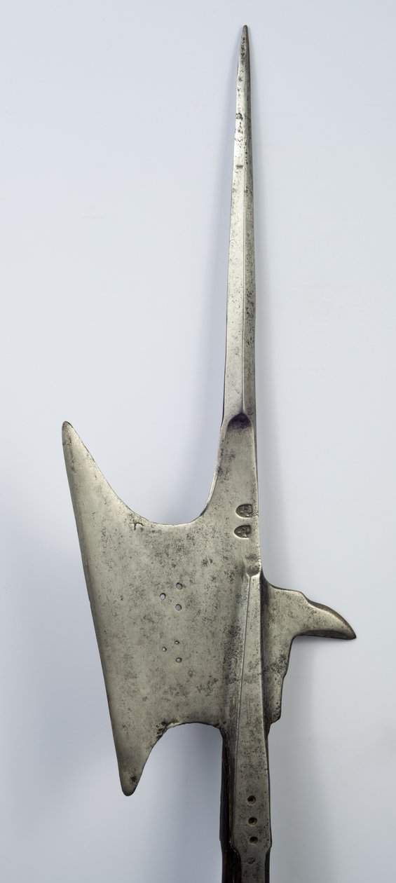 Halberd，c.1600-25（钢和木材） 作者 汉斯·巴尔塔萨（Hans Balthasar）Bodmer
