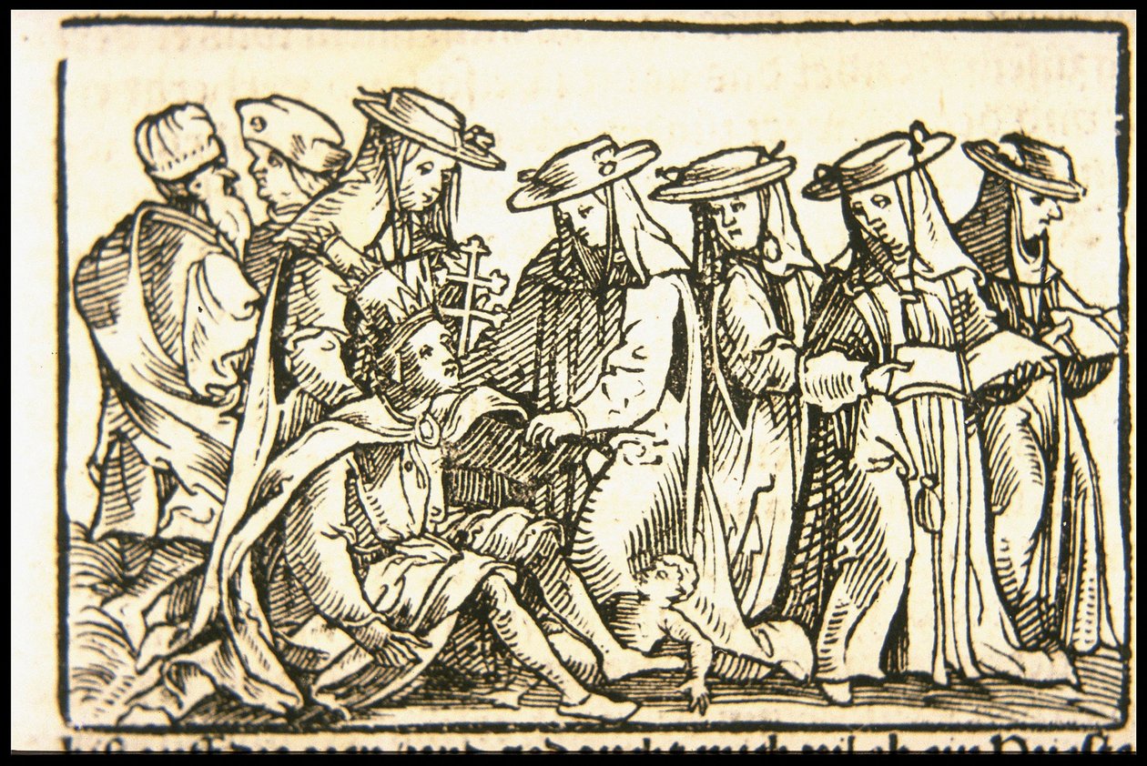 教皇琼，约1545年。 作者 汉斯·布尔格米尔（Hans Burgkmair）