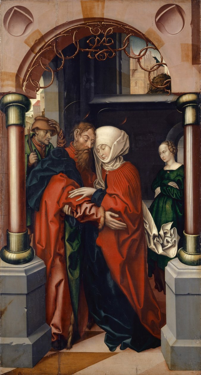 Joachim和Anne在金门，1512年 作者 汉斯·弗里斯