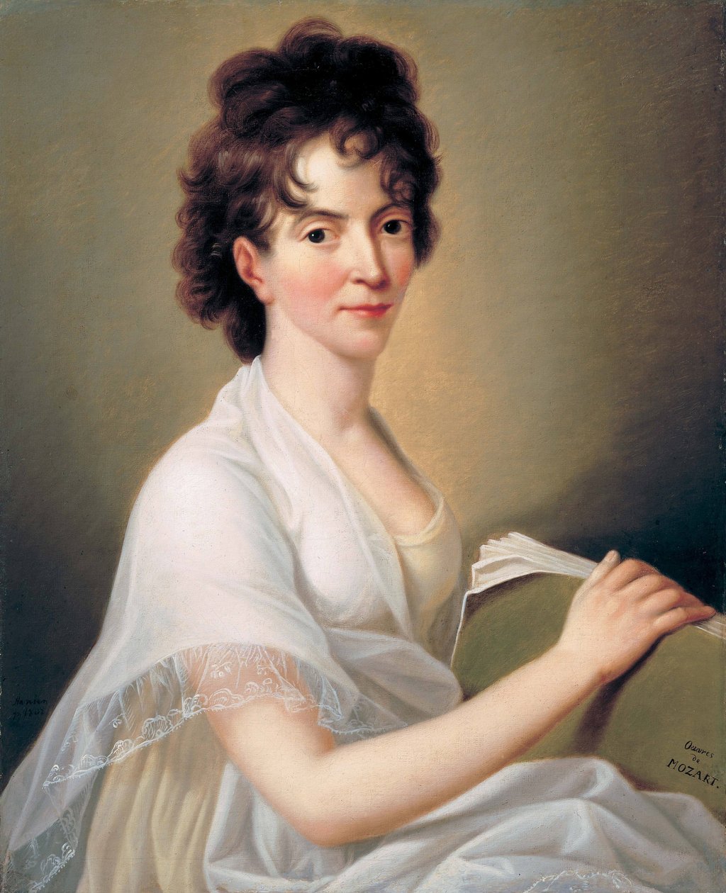 Constanze MozartnéeWeber 17631842，WA莫扎特的妻子，1802年 作者 汉斯·汉森