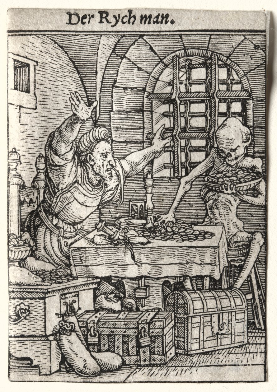 死亡之舞：悲惨者c。 1526。 作者 汉斯·霍尔拜因