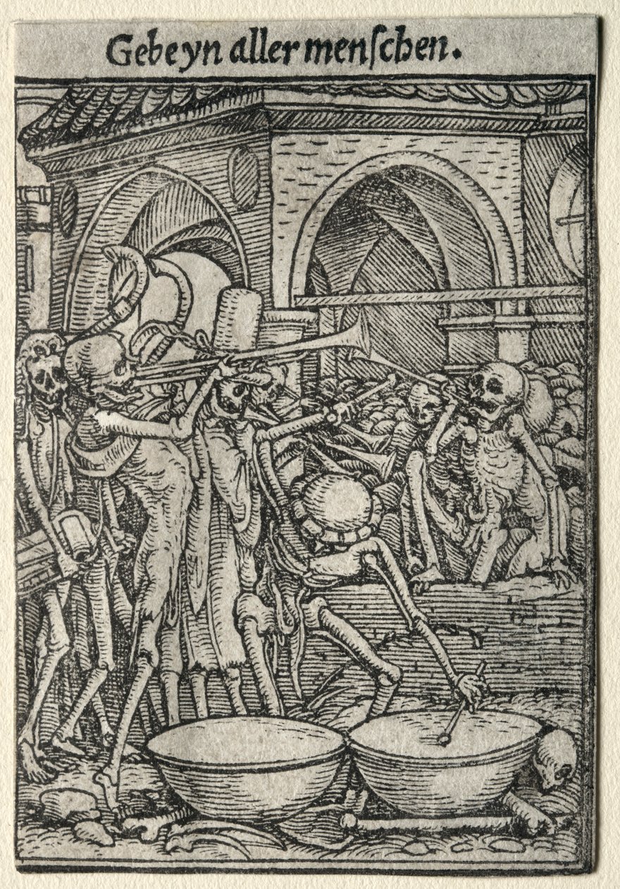 死亡之舞：死亡号手。 作者 汉斯·霍尔拜因